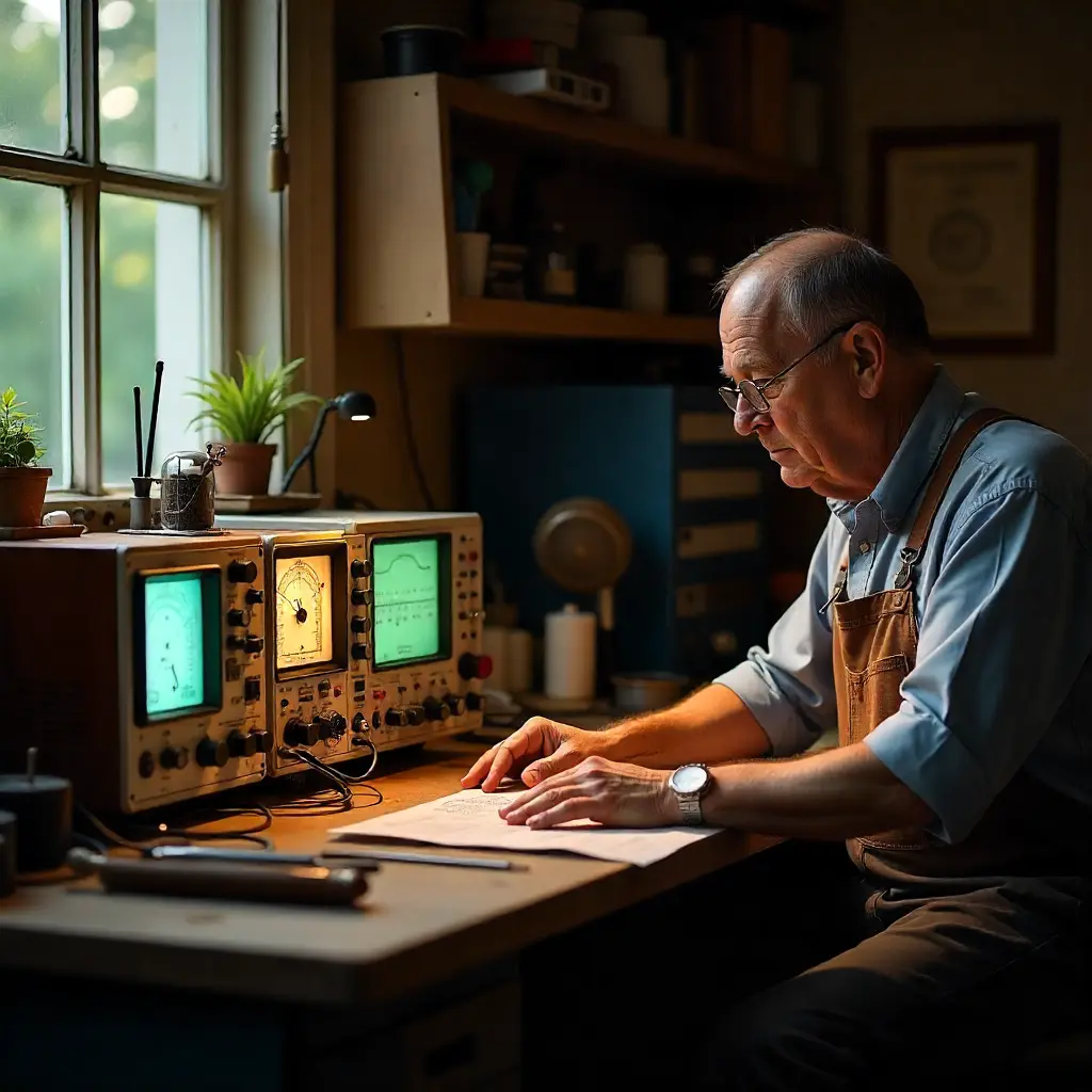 Professional electronics restoration workshop  